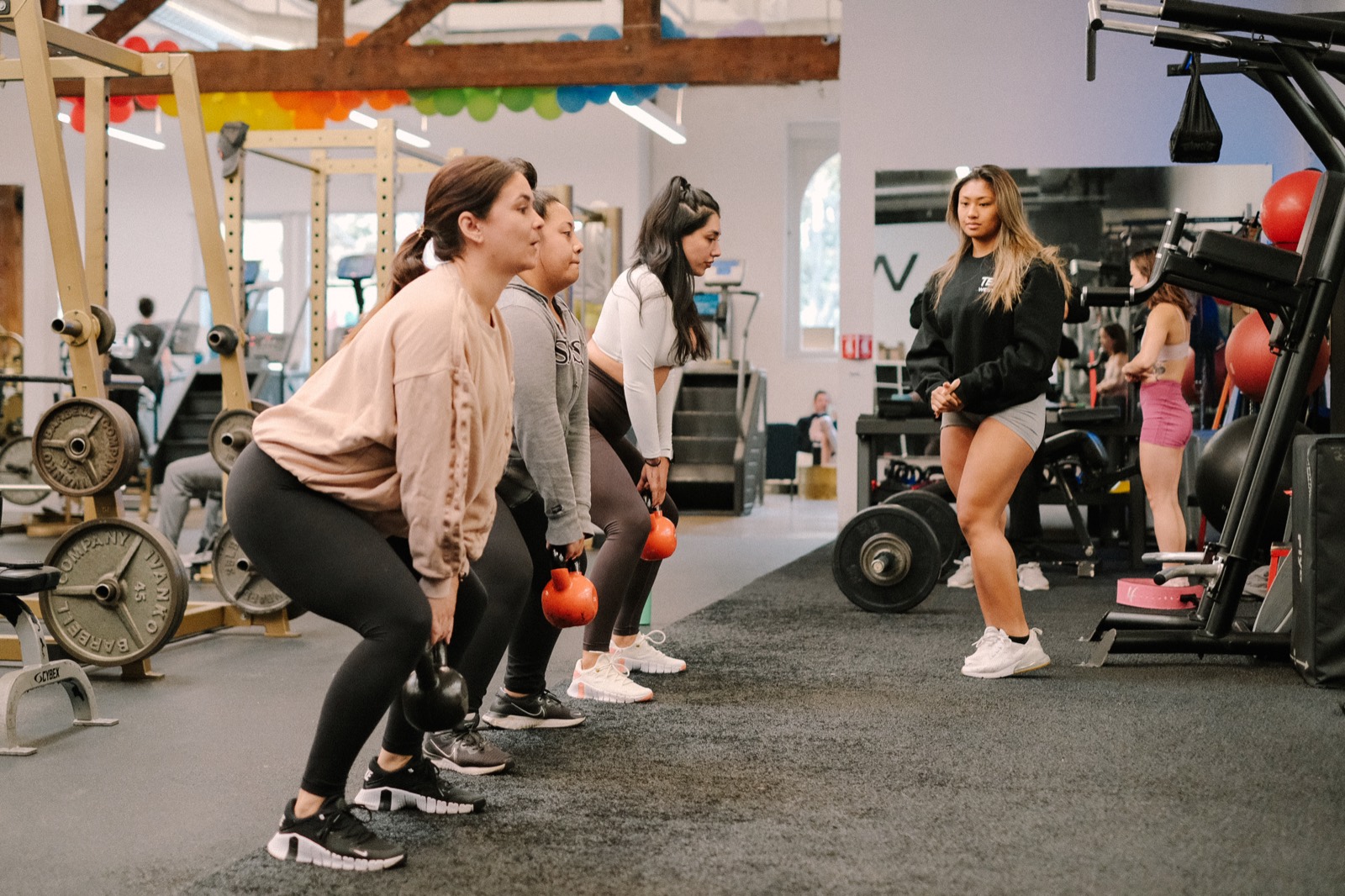A small group class training together at WESTCA